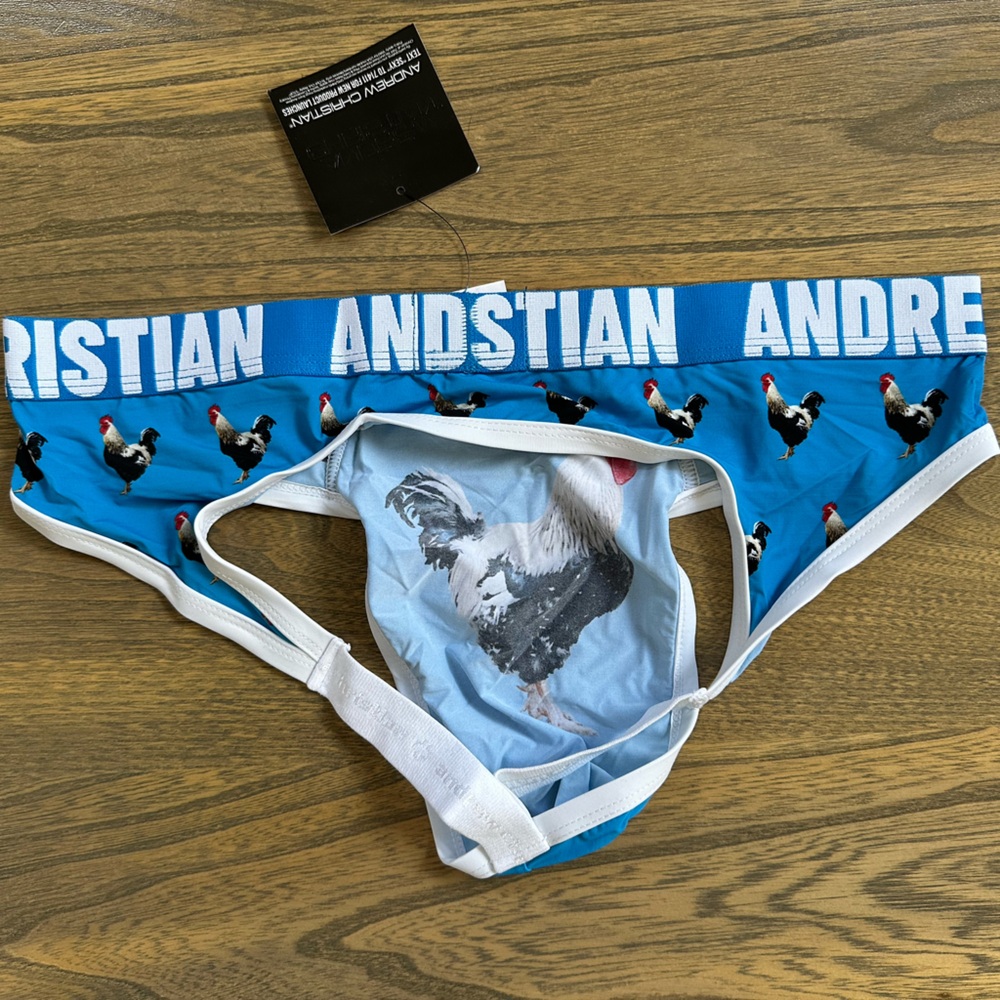 Andrew Christian Blue Rooster Jock - Size Large - NWT - Picture 4 of 4
